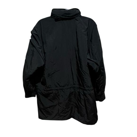 Vintage Eddie Bauer Windfoil Jacket Women’s L Hood Black Fleece Lined USA Zip - Picture 3 of 12